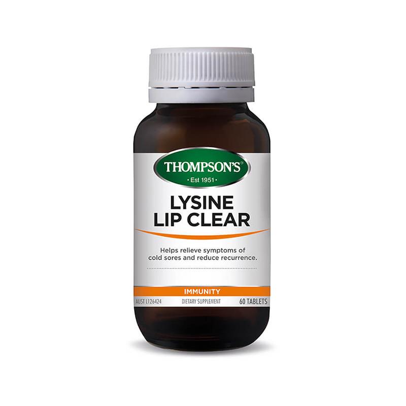 Lysine Lip Clear 60 Tablets Thompson's