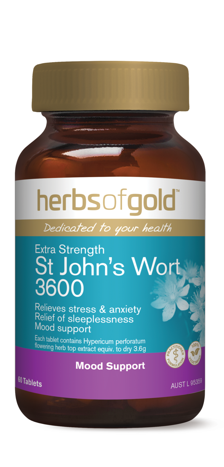 St John's Wort 3600mg 30 Tabs Herbs of Gold