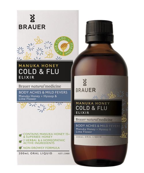 Manuka Honey Cold & Flu 200ml Brauer