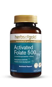 Activated Folate 500 60 Caps Herbs of Gold