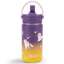 Insulated Little Adventurer Bottle - Unicorn 400ml Cheeki