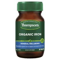 Organic Iron 24mg 30 Tabs Thompson's