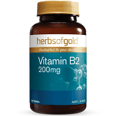 Vitamin B2 200mg 60 Tabs Herbs of Gold