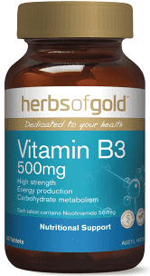 Vitamin B3 500mg 60 Tabs Herbs of Gold