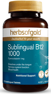 Sublingual B12 1000 75 Tabs Herbs of Gold