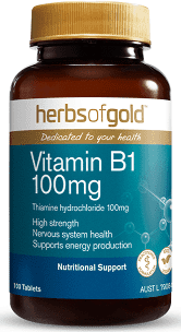 Vitamin B1 100mg 100 Tabs Herbs of Gold