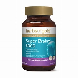 Super Brahmi 6000 60 Tabs Herbs of Gold