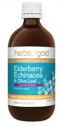 Elderberry Echinacea & Olive Leaf 200ml Herbs of Gold