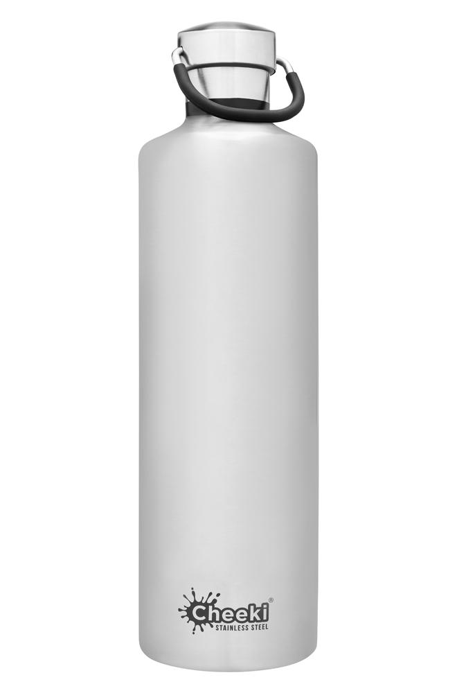 Classic Insulated Bottle - Silver 1L Cheeki