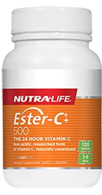 Ester-C® + 500mg 120 Chewables Nutra-Life