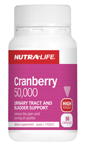 Cranberry 50,000 50 Caps Nutra-Life