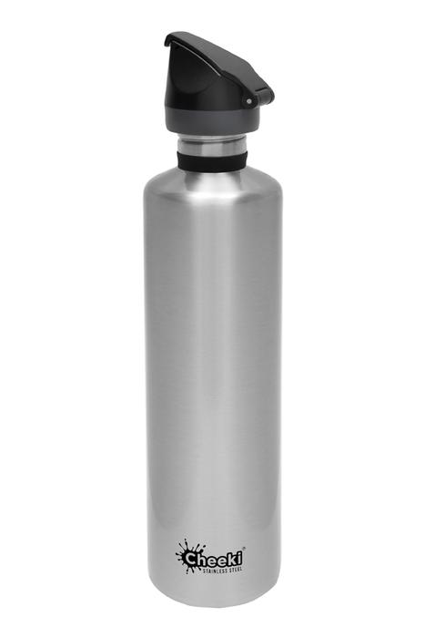 Single Wall Active Bottle - Silver 1L Cheeki