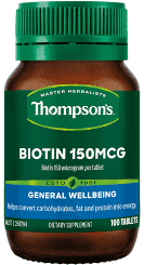 Biotin 150mcg 100 Tabs Thompson's