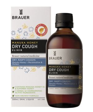 Manuka Honey Dry Cough 200ml Brauer