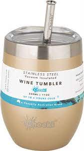 Insulated Wine Tumbler - Soft Gold 320ml Cheeki 