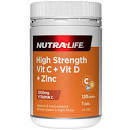  High Strength Vit C + Vit D + Zinc 120 Tabs Nutra-Life 