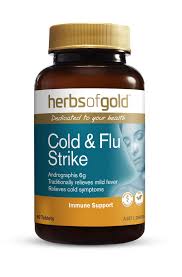 Cold & Flu Strike 60 Tabs Herbs of Gold