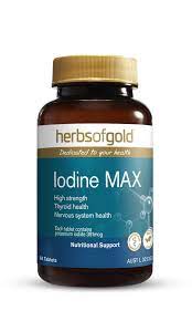 Iodine MAX 60 Tabs Herbs of Gold