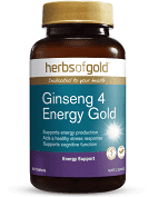 Ginseng 4 Energy Gold 60 Tabs Herbs of Gold