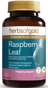 Rasberry Leaf 60 Tabs Herbs of Gold