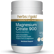  Magnesium Citrate 900 120 Vege Caps Herbs of Gold 