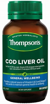 Cod Liver Oil Plus 100 Caps Thompson's