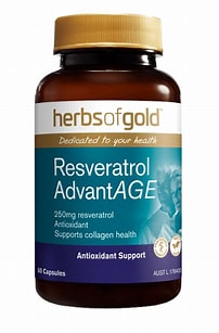 Resveratrol Advantage 60 Vege Caps Herbs of Gold
