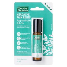 Headache Pain Relief Peppermint Oil Roll-On 9ml Thursday Plantation