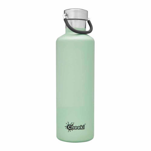 Classic Insulated Bottle - Pistachio White 600ml Cheeki