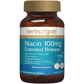 Niacin 100mg Extended Release 60 Tabs Herbs of Gold