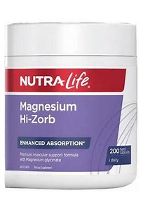 Magnesium Hi-Zorb 200 Caps Nutra-Life