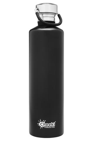 Classic Single Wall Bottle - Matte Black 1L Cheeki