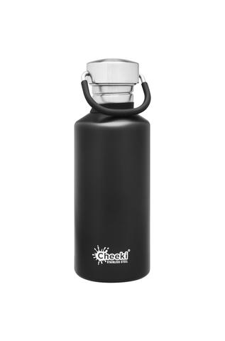Classic Single Wall Bottle - Matte Black 500ml Cheeki