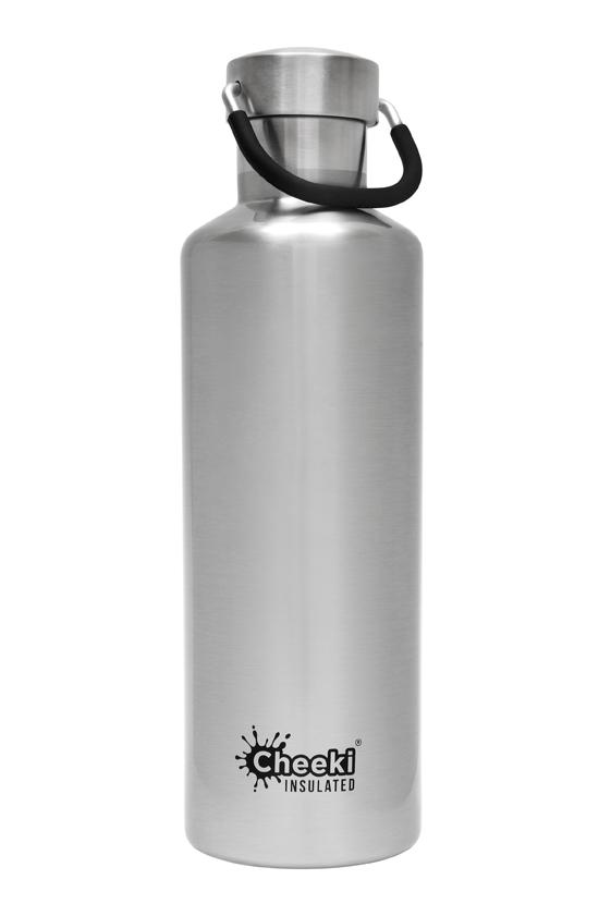 Classic Insulated Bottle - Silver 600ml Cheeki