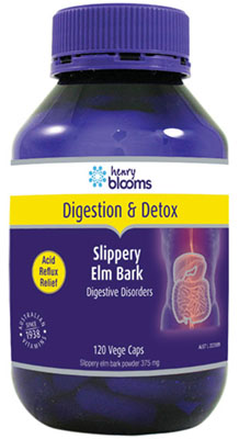 Slippery Elm Bark 375mg 120 Veg Caps Blooms