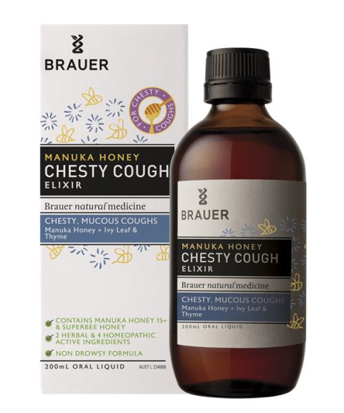 Manuka Honey Chesty Cough 200ml Brauer