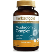 Mushroom 5 Complex 60 Veg Caps Herbs of Gold