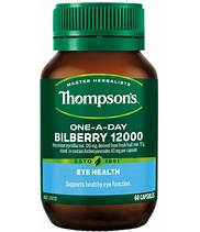 Bilberry 12,000mg 60 Vegetarian Caps Thompson's